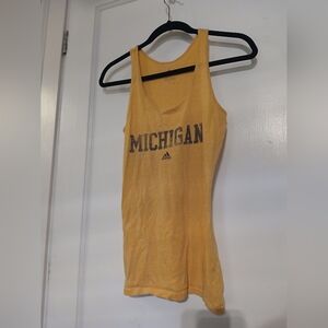 Michigan U of M Yellow Adidas Tank Top